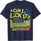 Can I Lick It Periodic Table Funny Chemistry Teacher Student T-Shirt - T-Shirt | Navy