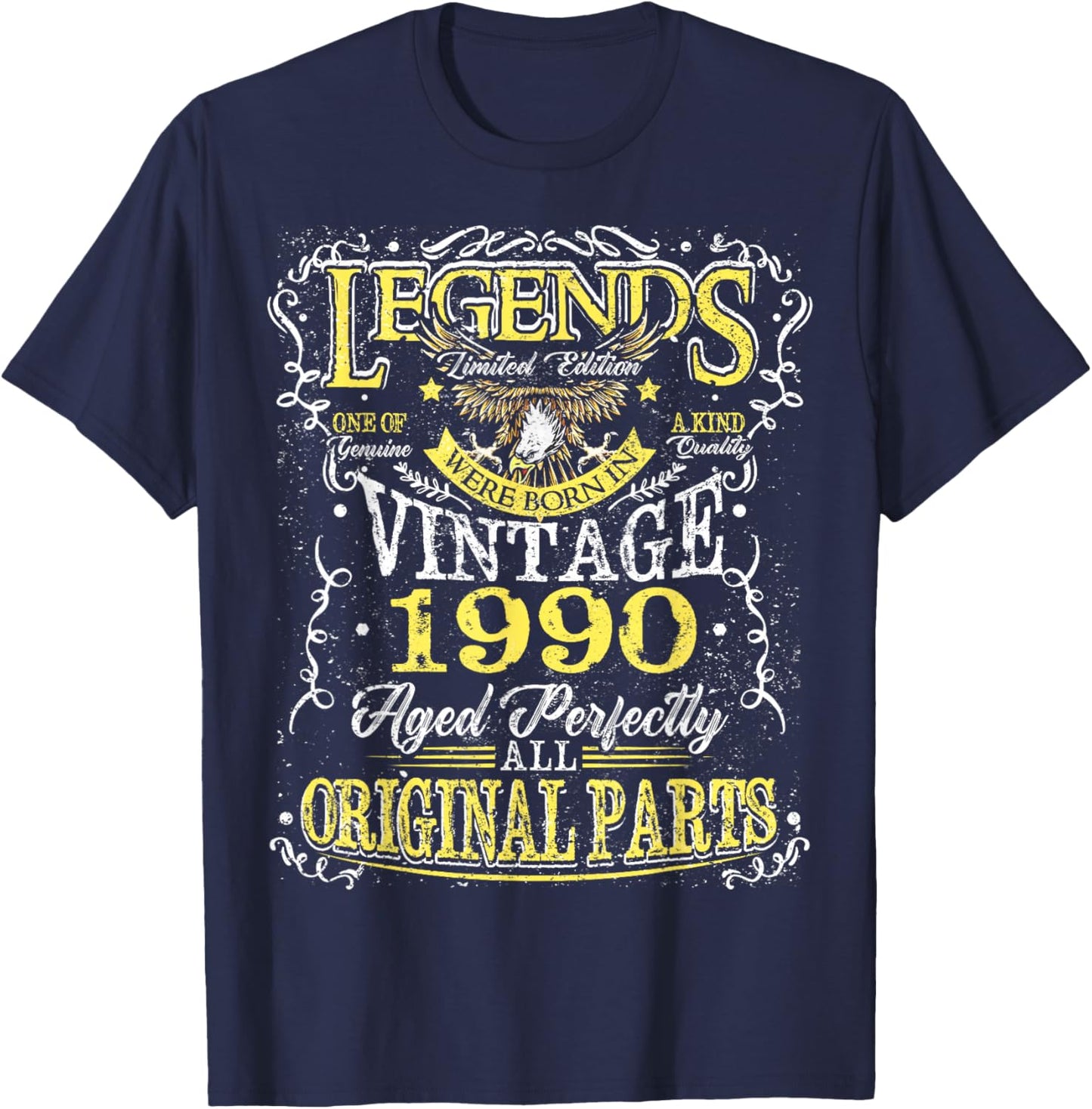 36th Birthday Gift Legend Born in 1990 36 for Years Old T-Shirt - T-Shirt | Navy