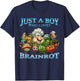 Boy Loves Italian Brainrot Funny Vegetable Weird Veggies T-Shirt - T-Shirt | Navy