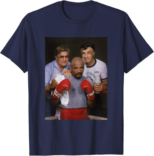 Marvin Hagler Boxing Pat Goody Petronelli Michael Grecco T-Shirt - T-Shirt | Navy