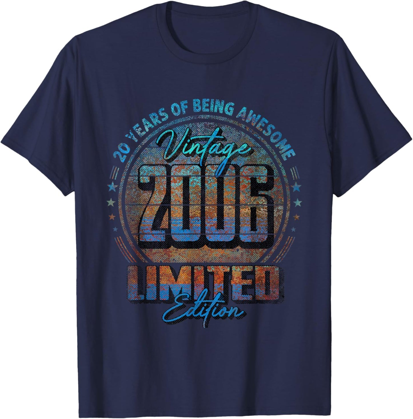 Vintage 2006 Limited Edition Shirt 20 Year Old 20th Birthday T-Shirt - T-Shirt | Navy
