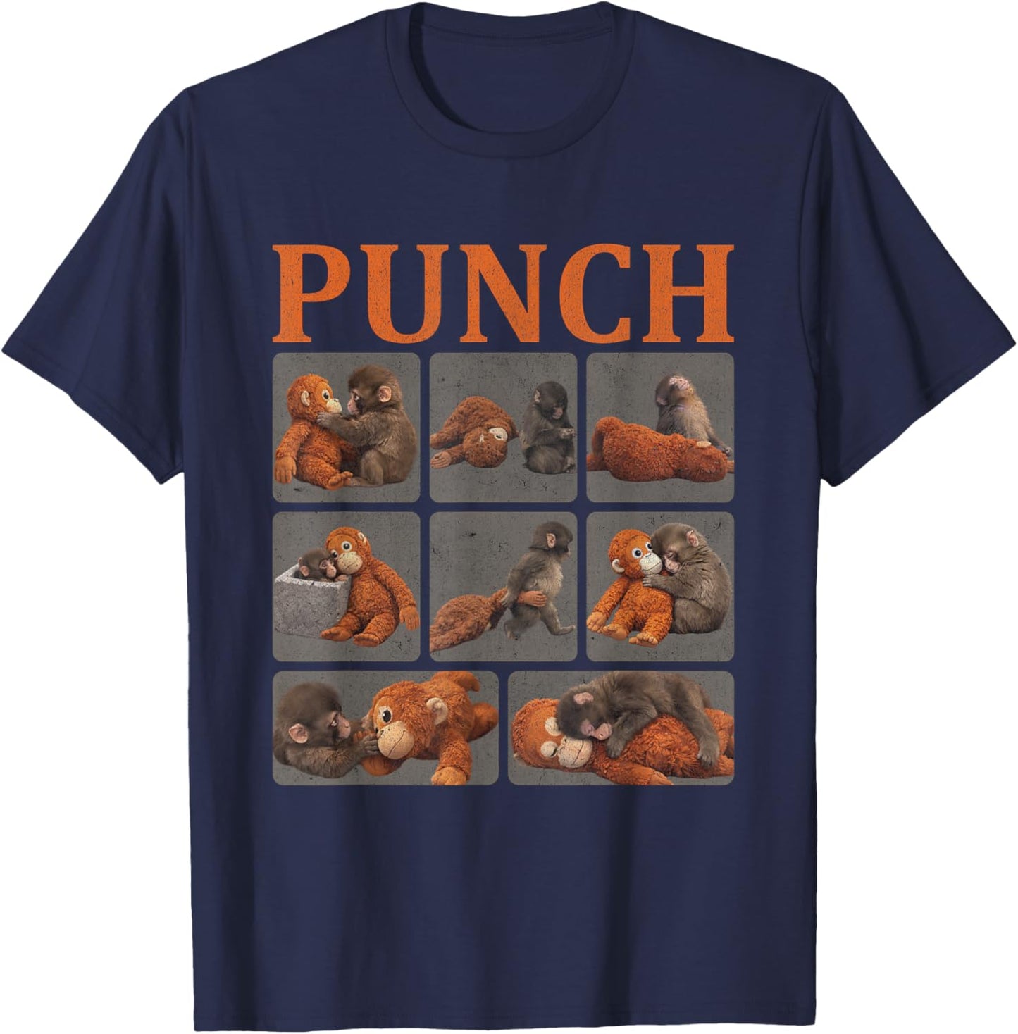 Cute Monkey Punch T-Shirt - T-Shirt | Navy