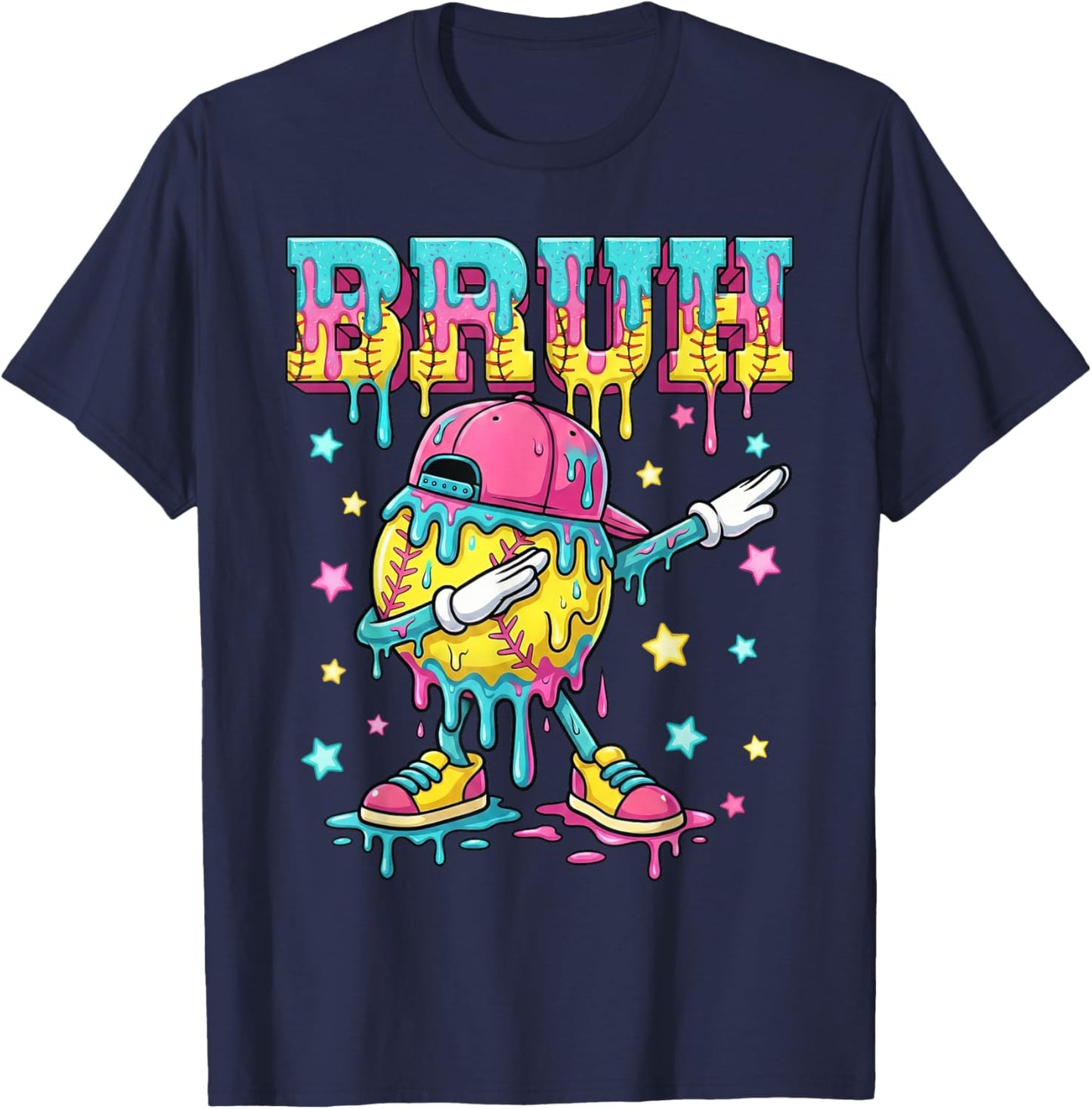 Baseball Life Style Apparel Youth Drip Baseball Boys Kid T-Shirt - T-Shirt | Navy