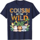 Cousin of The Wild One Safari 1St Birthday Kids T-Shirt - T-Shirt | Navy