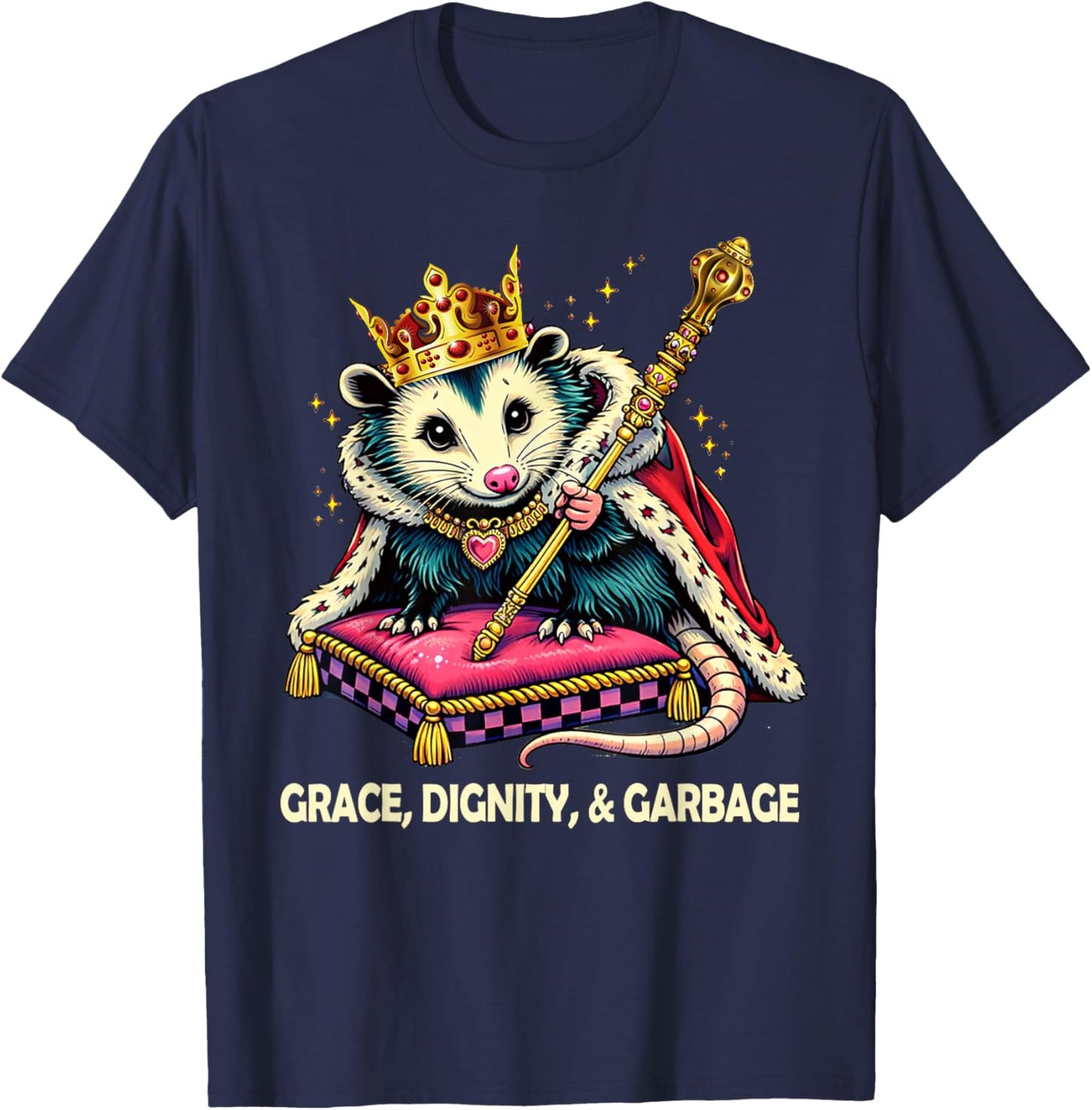 Opossum Lover Possum King Weird Grace A Dignity & Garbage T-Shirt - T-Shirt | Navy