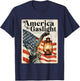 America by Gaslight, Dark Political Satire, Patriotic Parody T-Shirt - T-Shirt | Navy