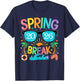 Aesthetic Spring Break 2026 Family Vacation Squad Graphic T-Shirt - T-Shirt | Navy