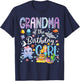 Grandma of The Birthday Girl Mermaid Ocean Aquarium T-Shirt - T-Shirt | Navy