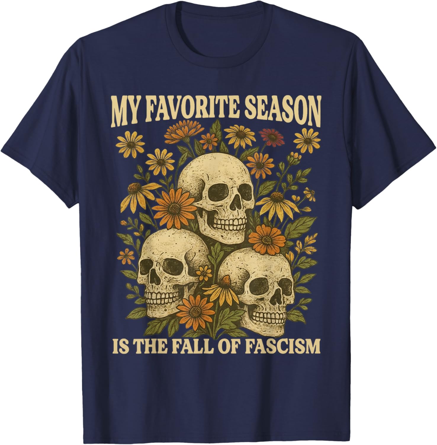 Retro Halloween T-Shirt - T-Shirt | Navy