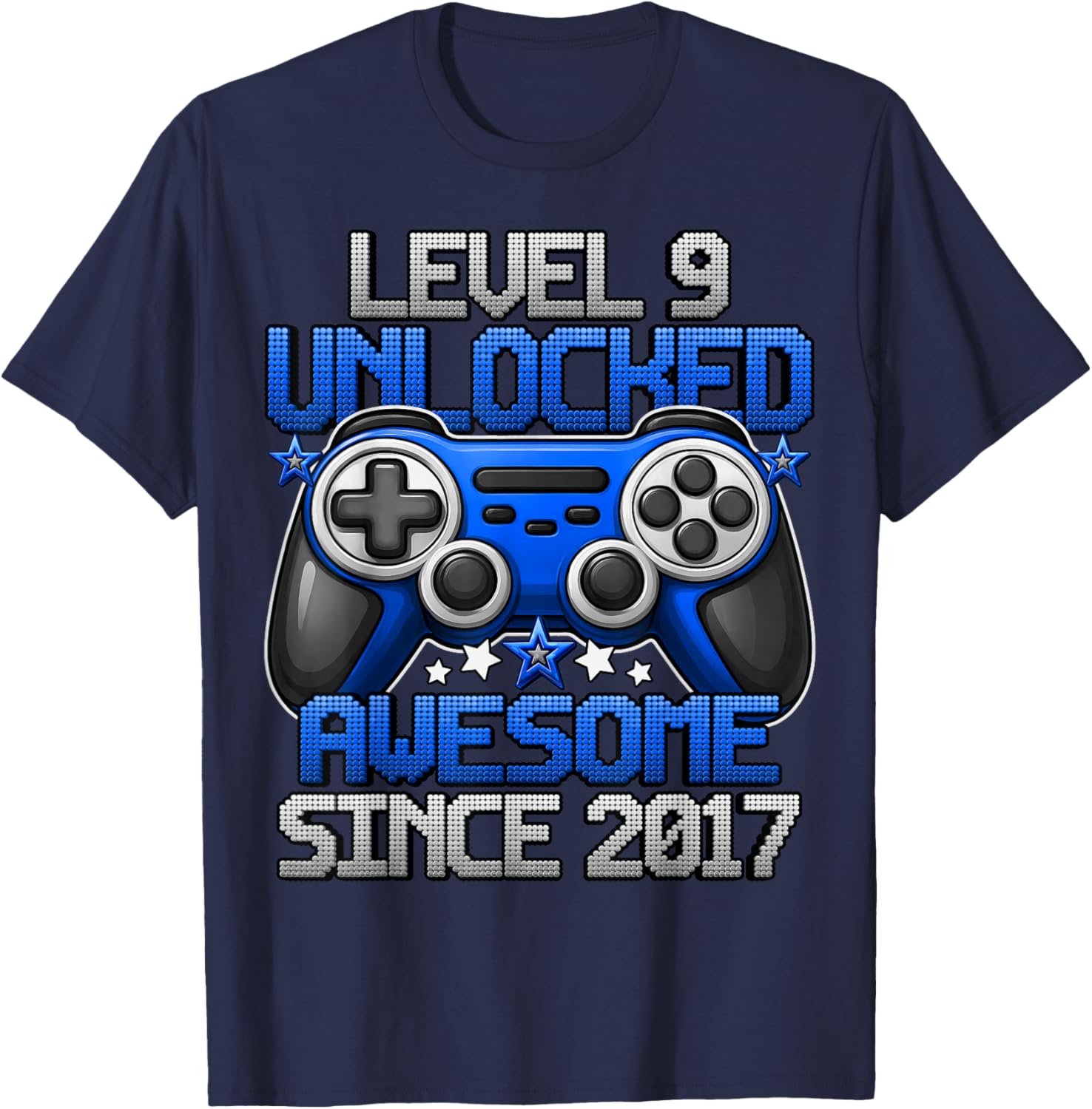 Level 9 Unlocked 9 Year Old Gifts for Boys 9th Birthday Boy T-Shirt - T-Shirt | Navy