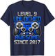 Level 9 Unlocked 9 Year Old Gifts for Boys 9th Birthday Boy T-Shirt - T-Shirt | Navy
