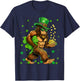 Funny Bigfoot Sasquatch Shamrock Irish St Patricks Men Boy T-Shirt - T-Shirt | Navy