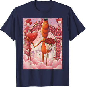 Marcus The Worm Funny Meme Valentine's Day T-Shirt - T-Shirt | Navy