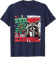 Sorta Merry Feral Raccoon Funny Christmas Holiday T-Shirt - T-Shirt | Navy