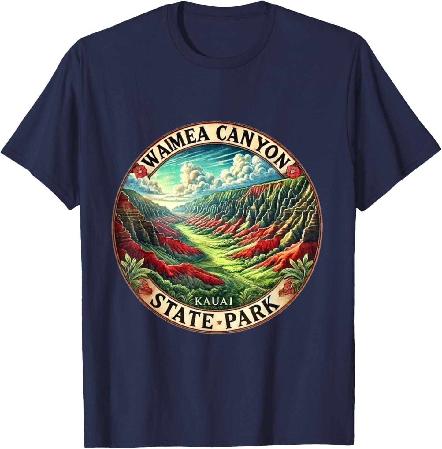 Waimea Canyon State Park Kauai Hawaii T-Shirt - T-Shirt | Navy