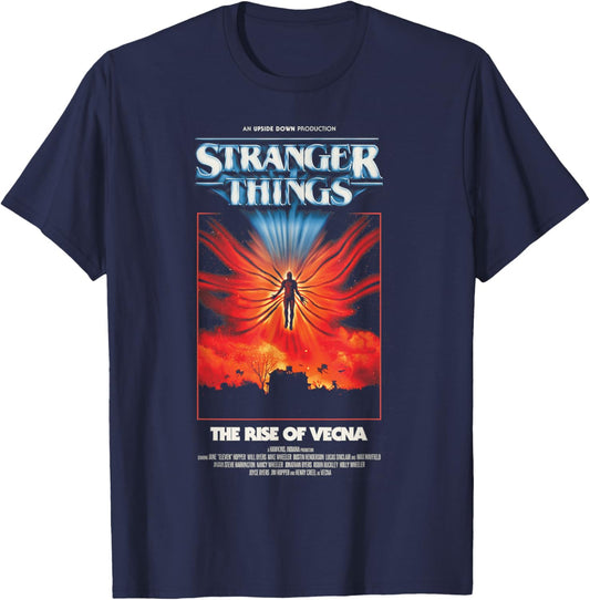 Stranger Things Season 5 The Rise of Vecna Epic Retro Poster T-Shirt - T-Shirt | Navy