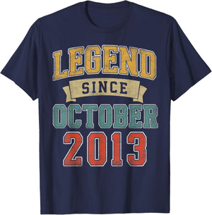 Legend October 2013 12th Birthday Boy Girl 12 Year Old T-Shirt - T-Shirt | Navy