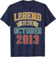 Legend October 2013 12th Birthday Boy Girl 12 Year Old T-Shirt - T-Shirt | Navy