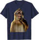 Thinking Monkey Meme Trending Funny Men Woman Kids T-Shirt - T-Shirt | Navy