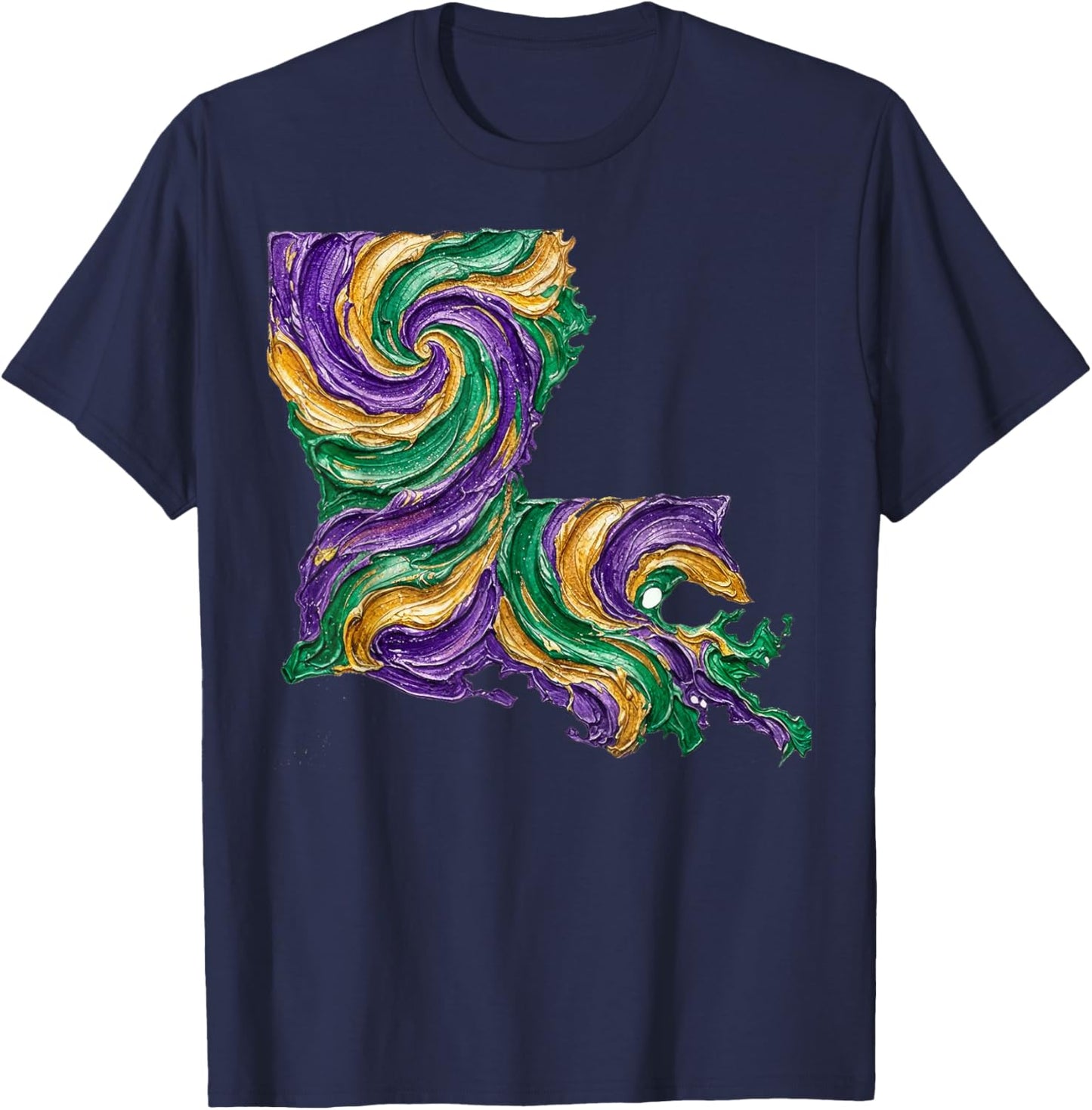 Mardi Gras Louisiana State T-Shirt - T-Shirt | Navy