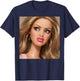 Distressed Doll Face Meme T-Shirt - T-Shirt | Navy