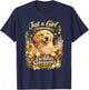 Just a Girl Who Loves Golden Retrievers Graphic T-Shirt - T-Shirt | Navy