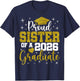 Proud Sister of a Class of 2026 Graduate Senior Graduation T-Shirt - T-Shirt | Navy