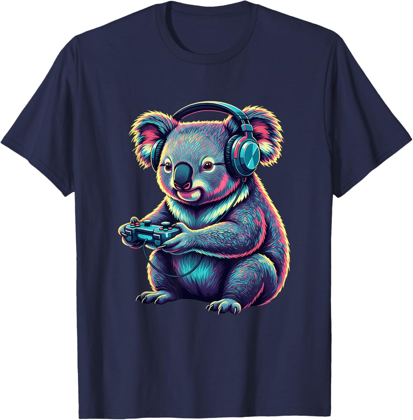 Koala Gaming Animal Video Games Funny Koala T-Shirt - T-Shirt | Navy