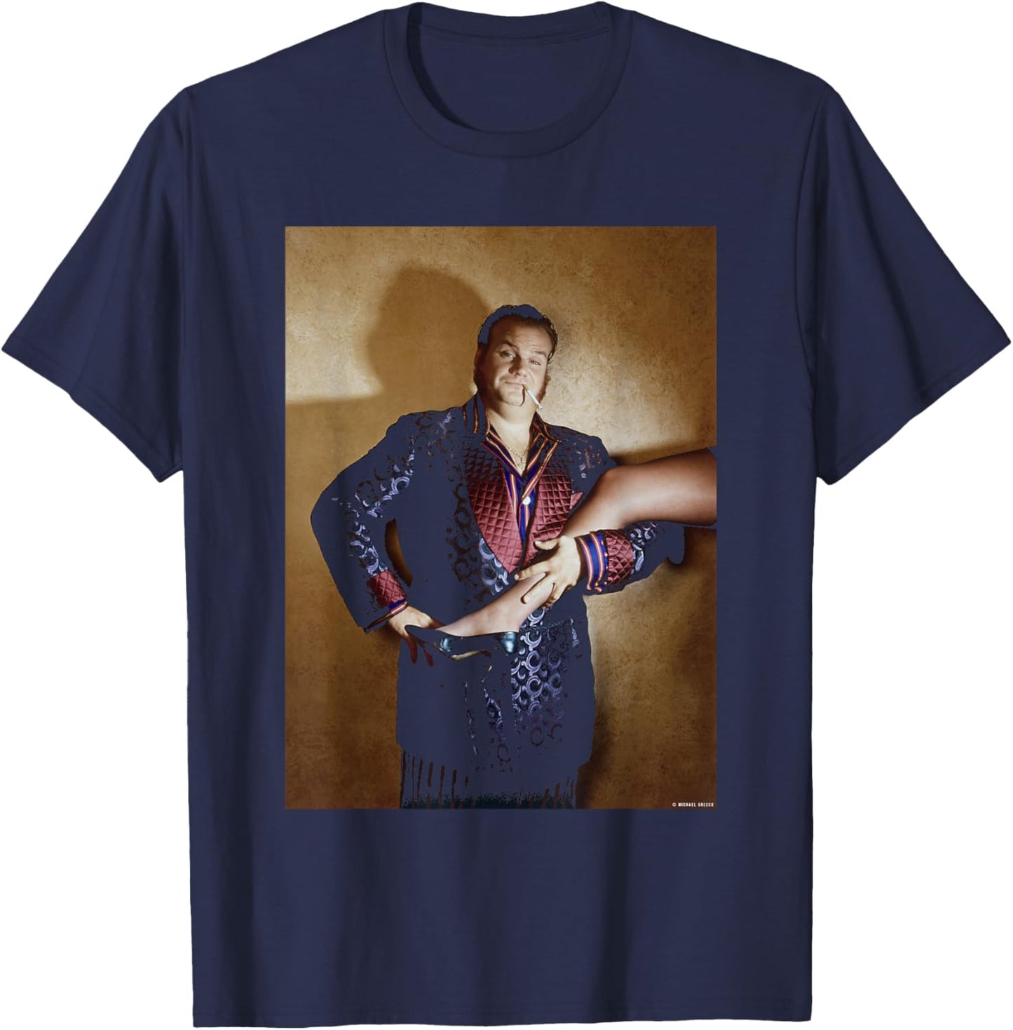 Comedian SNL Actor Chris Farley by Michael Grecco T-Shirt - T-Shirt | Navy