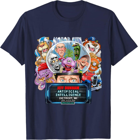 Jeff Dunham Detroit, MI (2026) T-Shirt - T-Shirt | Navy