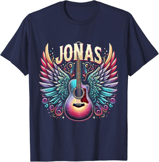 Retro Jonas Personalized First Name Jonas Groovy Men Women T-Shirt - T-Shirt | Navy