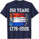 250 Years 1776 2026 250th Vintage 4th July American Flag T-Shirt - T-Shirt | Navy