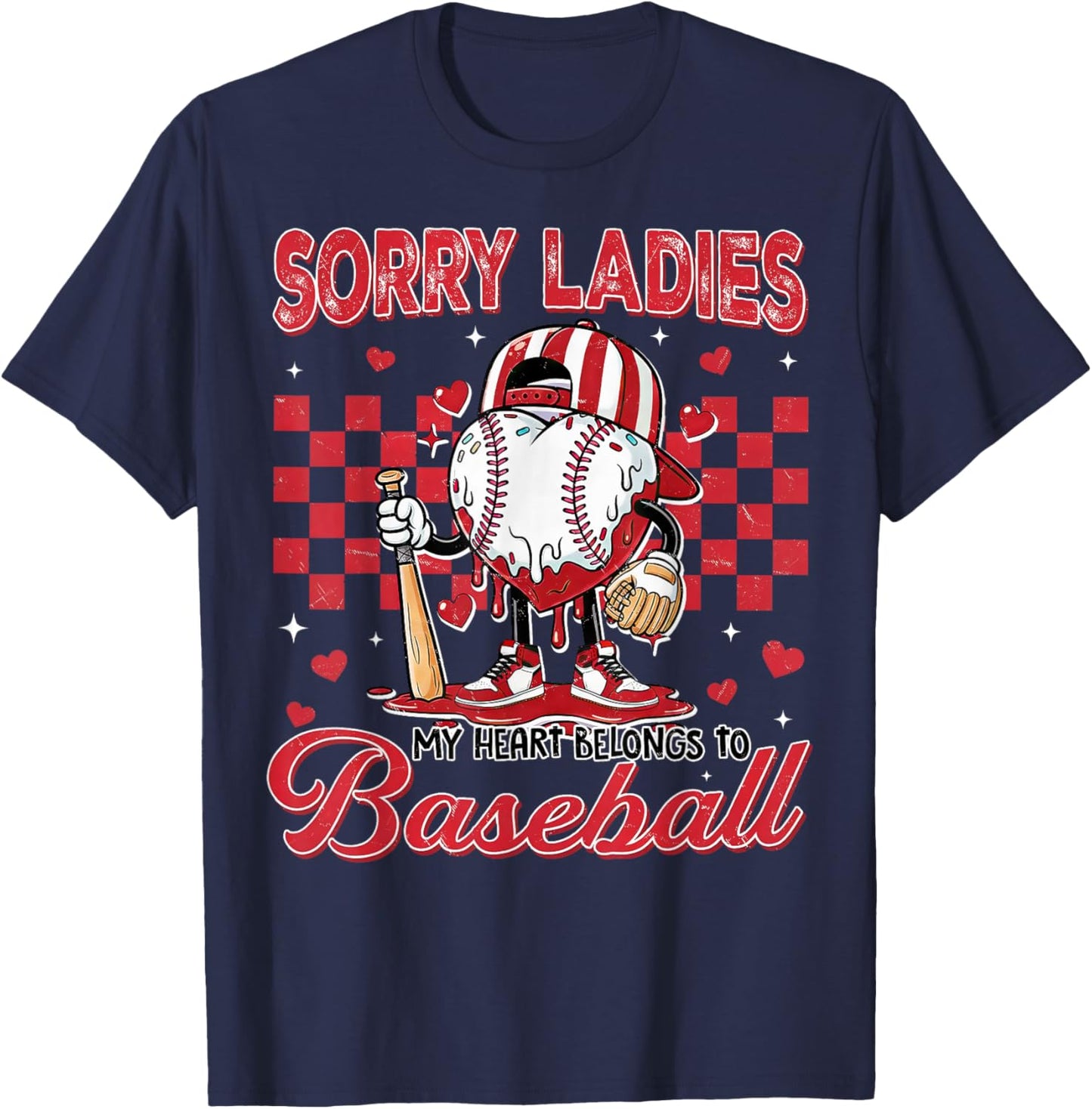 Baseball Drip Icecream Apparel Youth Boy Valentine T-Shirt - T-Shirt | Navy