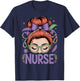 Redhead Nurse Mardi Gras Nursing Student RN LPN CNA HHA NP T-Shirt - T-Shirt | Navy