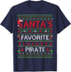 Santa Favorite Pirate Ugly Christmas Sweaters Funny Xmas T-Shirt - T-Shirt | Navy