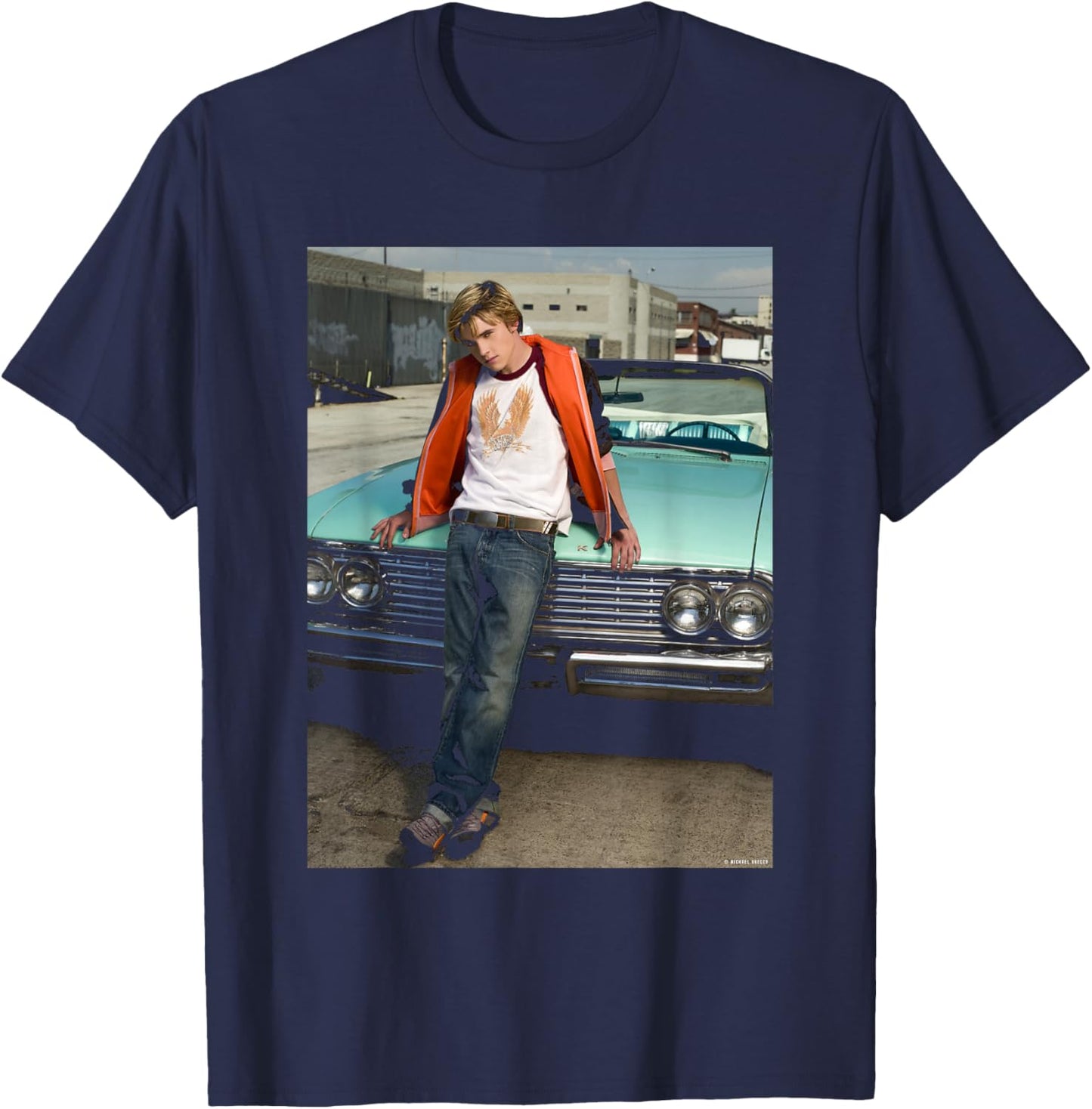 Jesse McCartney Beautiful Soul Portrait LA Michael Grecco T-Shirt - T-Shirt | Navy