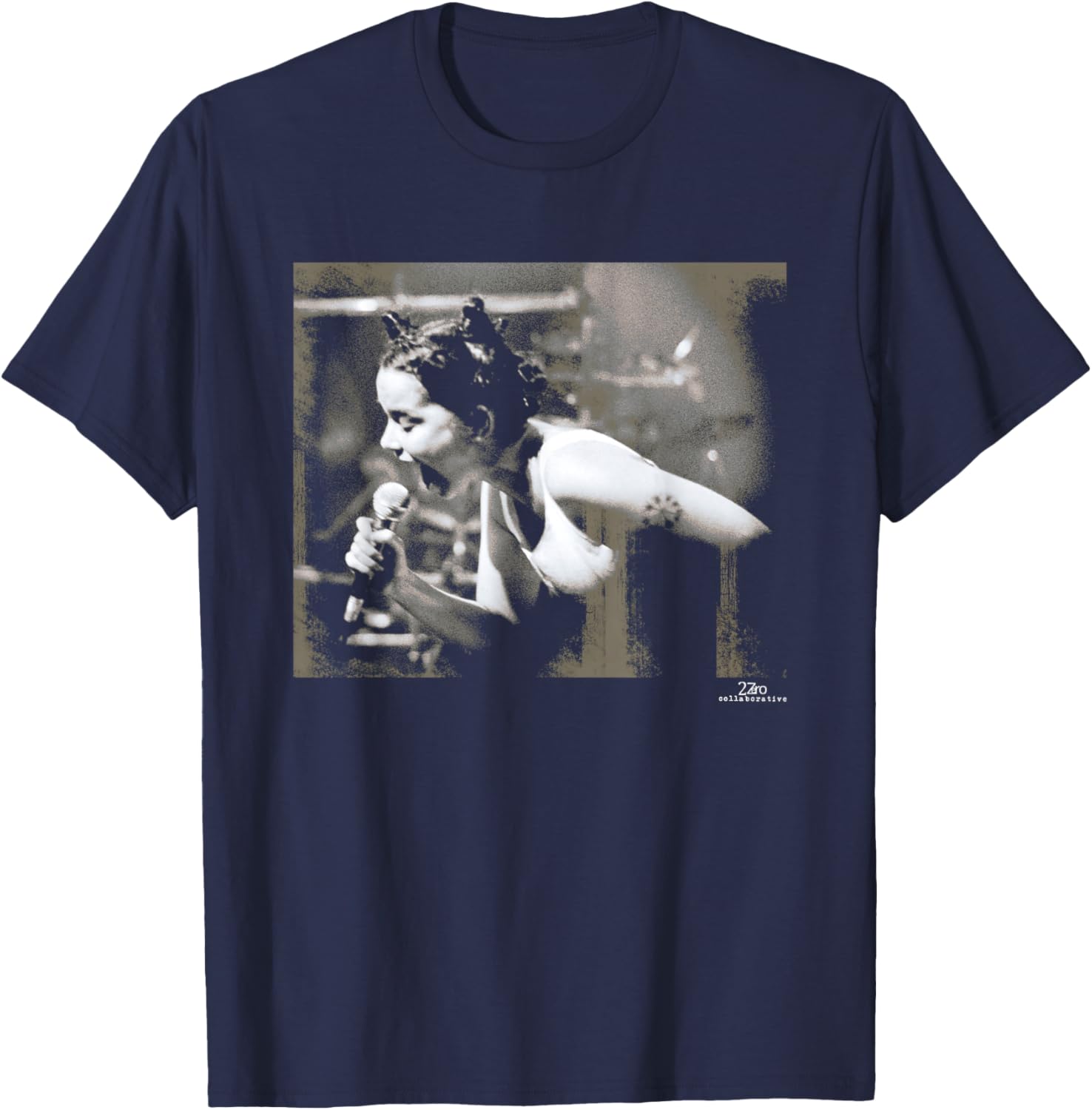 Bjork Live 1993 Debut Tour by Phil Nicholls T-Shirt - T-Shirt | Navy