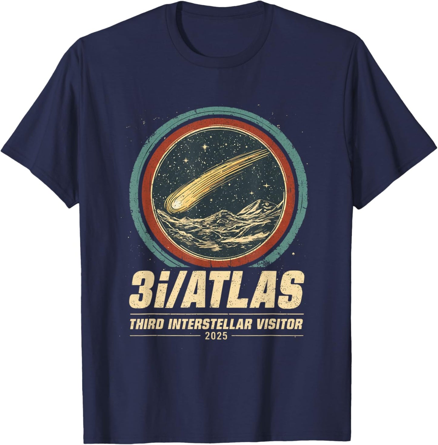 3i/Atlas Interstellar Visitor 2025 T-Shirt - T-Shirt | Navy