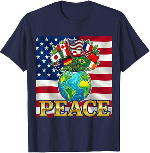 International Peace Board Earth’s Harmony T-Shirt - T-Shirt | Navy