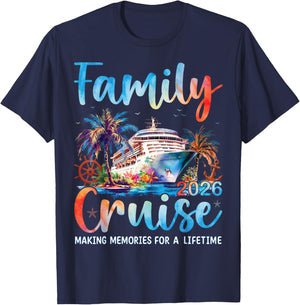 Family Cruise 2026 Matching Cruise Ship Vacation Trip T-Shirt - T-Shirt | Navy