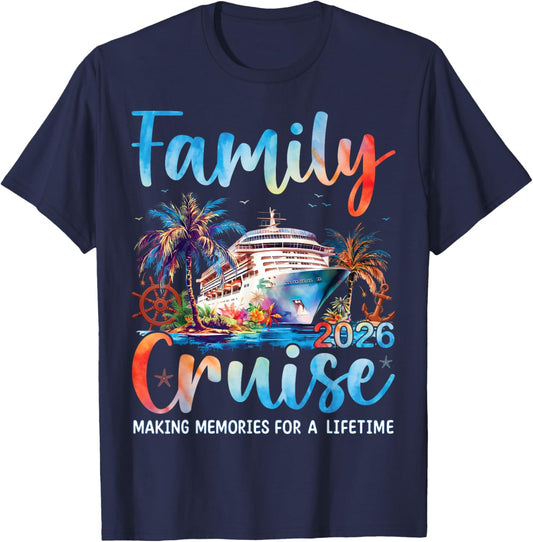 Family Cruise 2026 Matching Cruise Ship Vacation Trip T-Shirt - T-Shirt | Navy