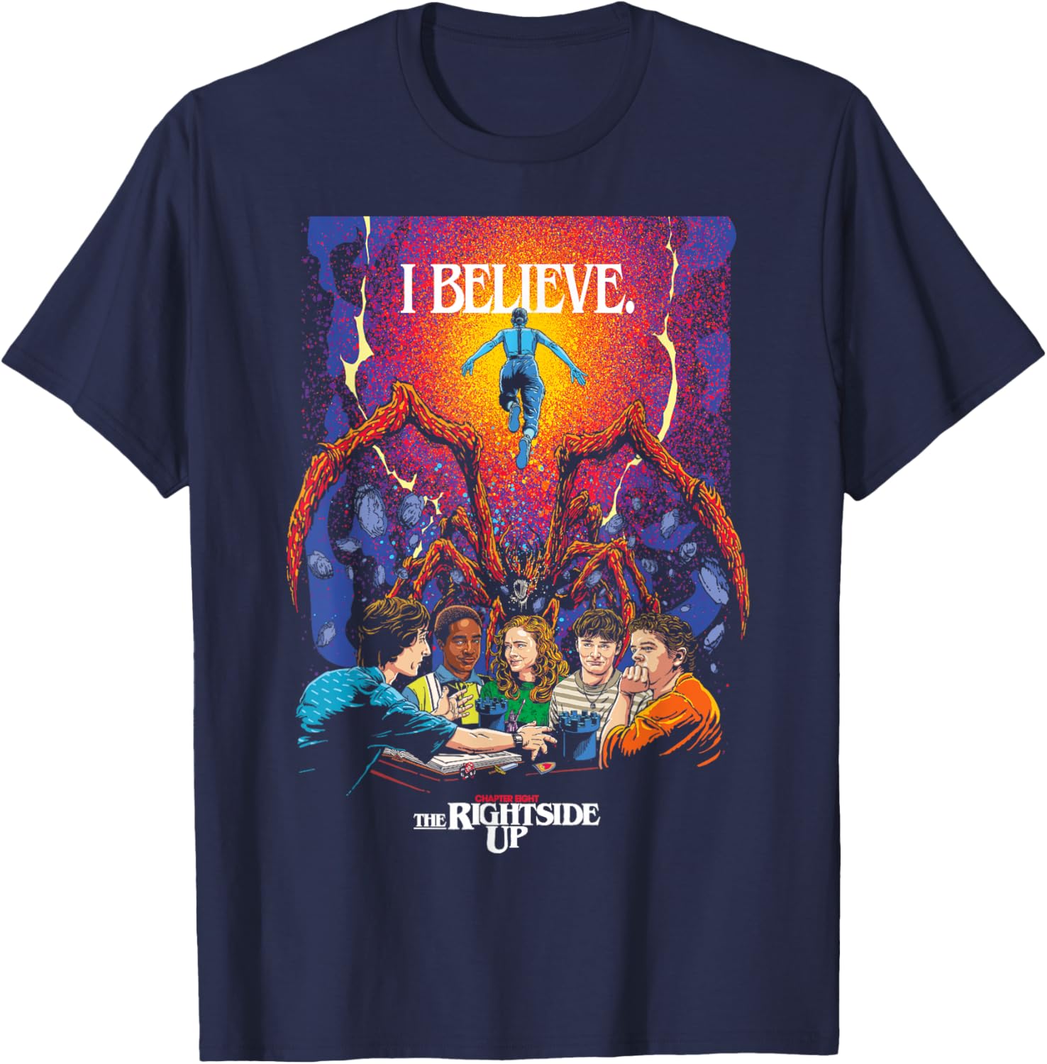Stranger Things Season 5 x Butcher Billy The Rightside Up T-Shirt - T-Shirt | Navy