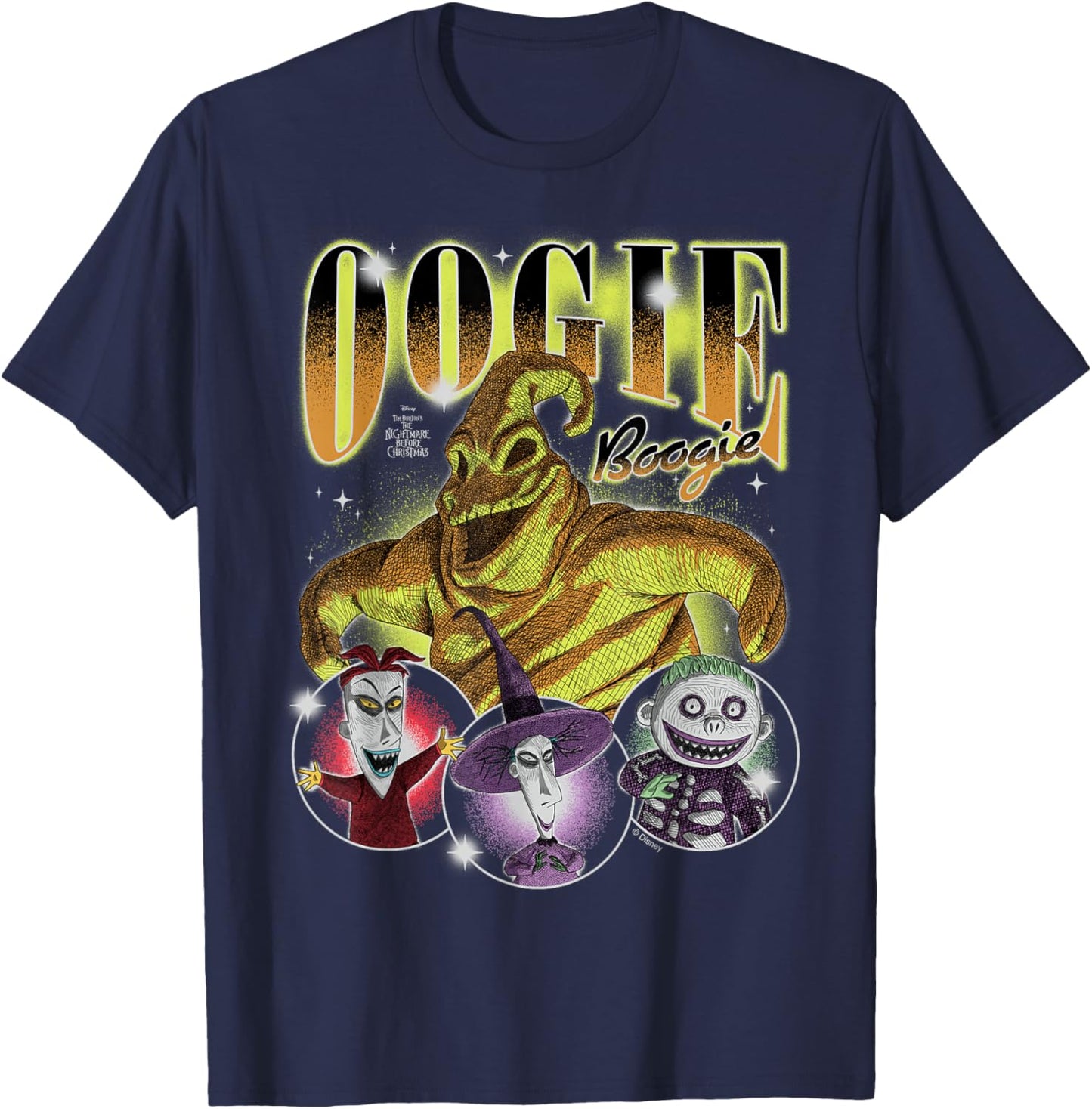 Oogie Boogie Spooky Fun Disney Villain Design T-Shirt - T-Shirt | Navy