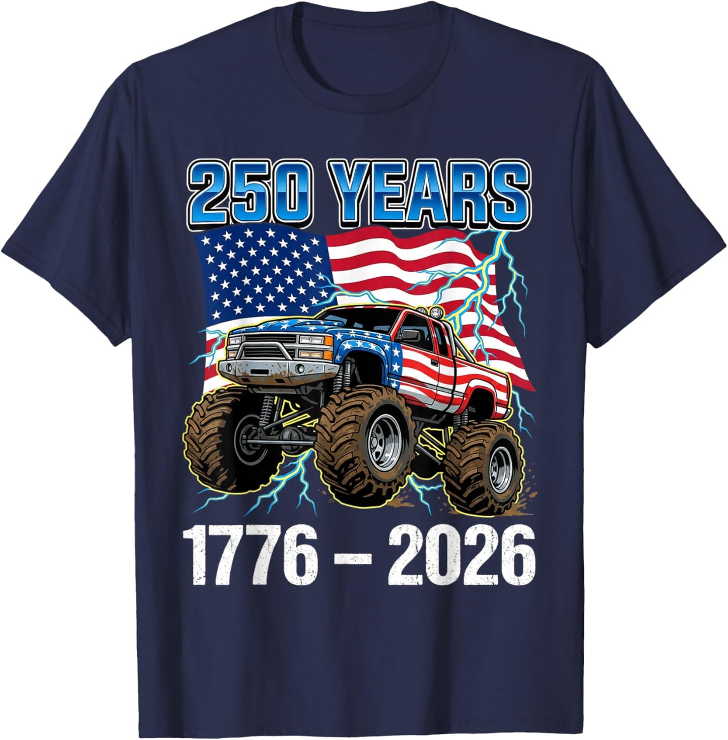 250 Years American 1776 2026 250th Toddler Boys 4th of July T-Shirt - T-Shirt | Navy