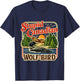 Stupid Canadian Wolf Bird Loon Cabin Lake Humor Art T-Shirt - T-Shirt | Navy