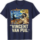 Starry Night Dog Van Gogh Pug Lovers Vincent Van Pug T-Shirt - T-Shirt | Navy