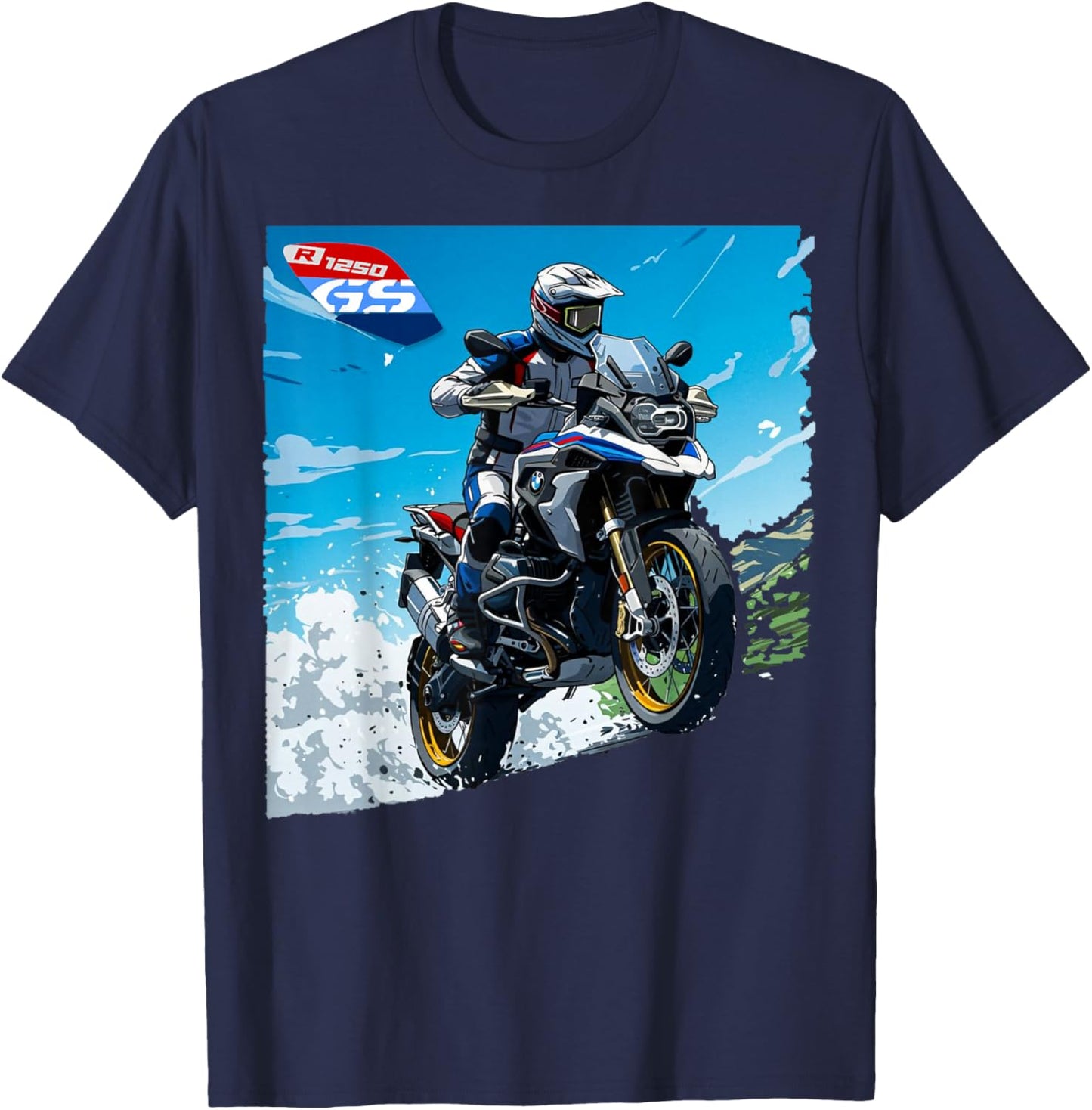 R 1250 GS Adventure Bike Motorcycle T-Shirt - T-Shirt | Navy