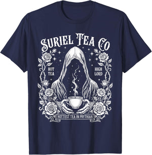 Suriel Tea Co The Hottest Tea in Prythian Vintage T-Shirt - T-Shirt | Navy