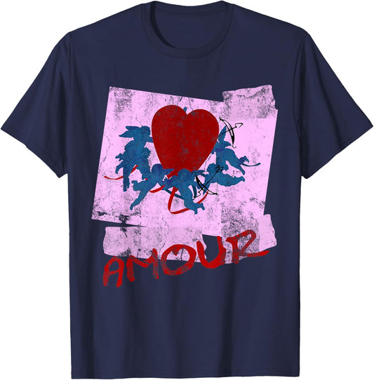 Amour Cherub Vintage Retro Beat It 1980s Love Dance Costume T-Shirt - T-Shirt | Navy