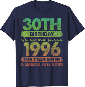 30 Year Old Gifts Vintage 1996 Limited Edition 30th Birthday T-Shirt - T-Shirt | Navy